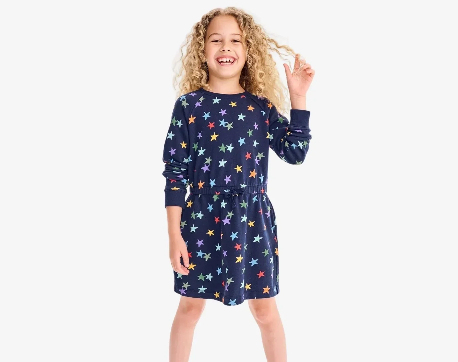 Sweatshirt Dress - Rainbow Stars - Image 2
