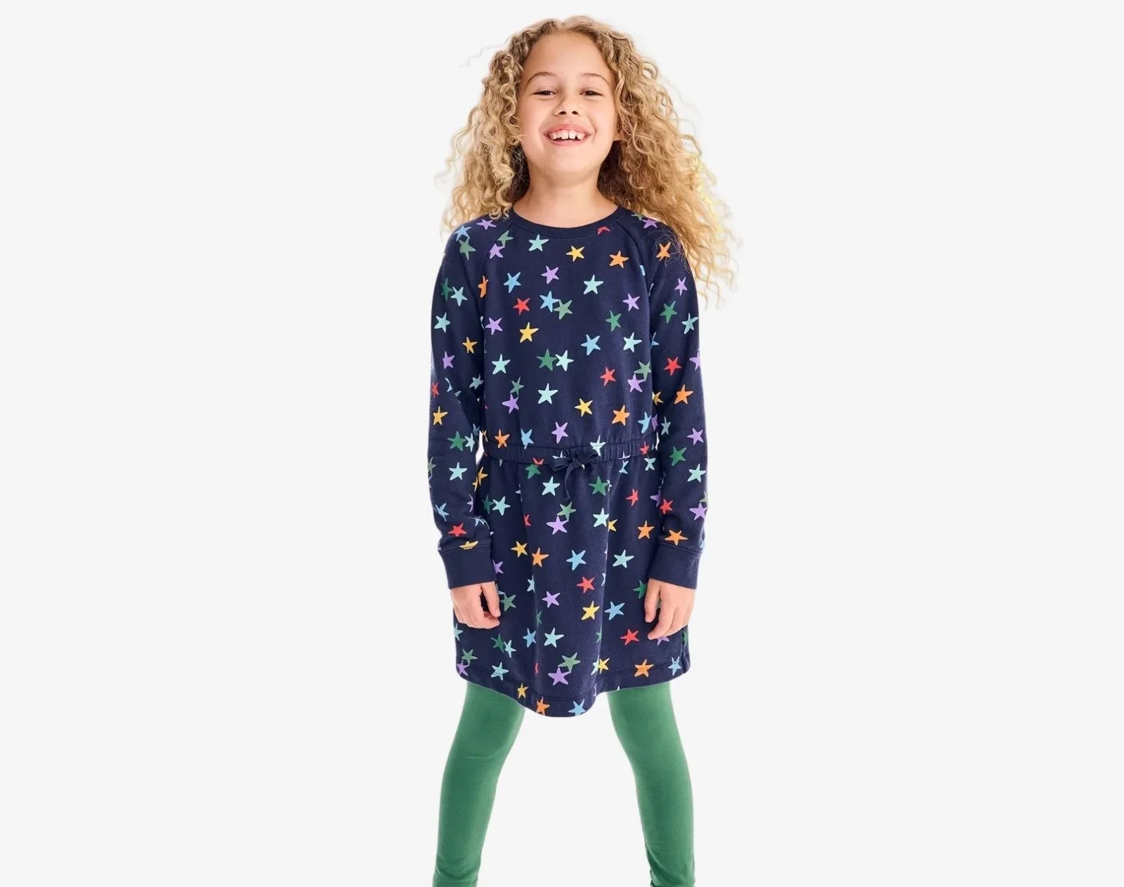 Sweatshirt Dress - Rainbow Stars - Image 3