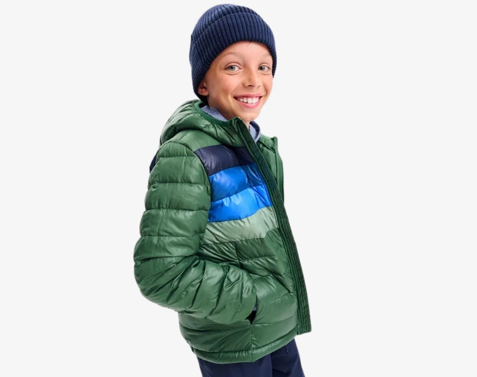 Striped Lightweight Puffer Jacket - Image 4